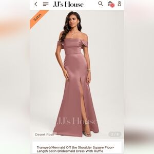 JJ's House Mermaid Bridesmaid Dress in Desert Rose